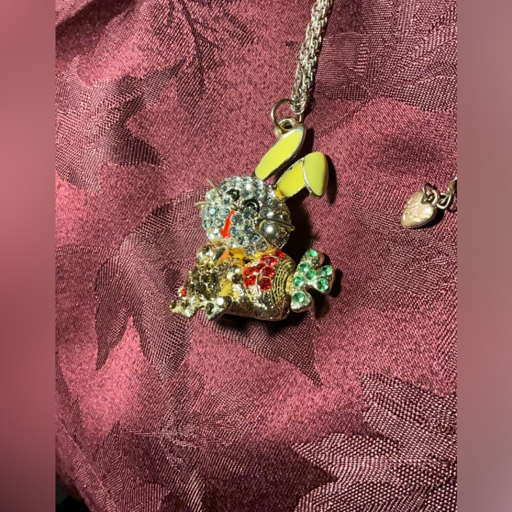 Betsy Johnson Rabbit Necklace NWT